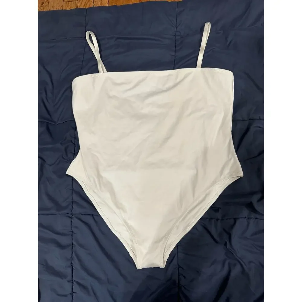 Skims NWT Swim One Piece Sculpting Marble White Size 4X SW-BDY-0123 4XL